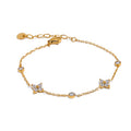 LUNA CZ Flower Chain Bracelet