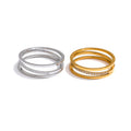 Double Band Cubic Zirconia Ring
