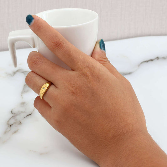 Oval Star Zircon Ring - Ohh Glam