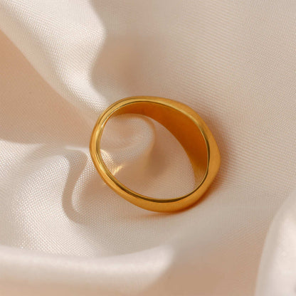 Oval Star Zircon Ring - Gold - Additional View - Ohh Glam