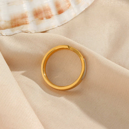 Mother of Pearl Zircon Ring - Gold - Additional View - Ohh Glam