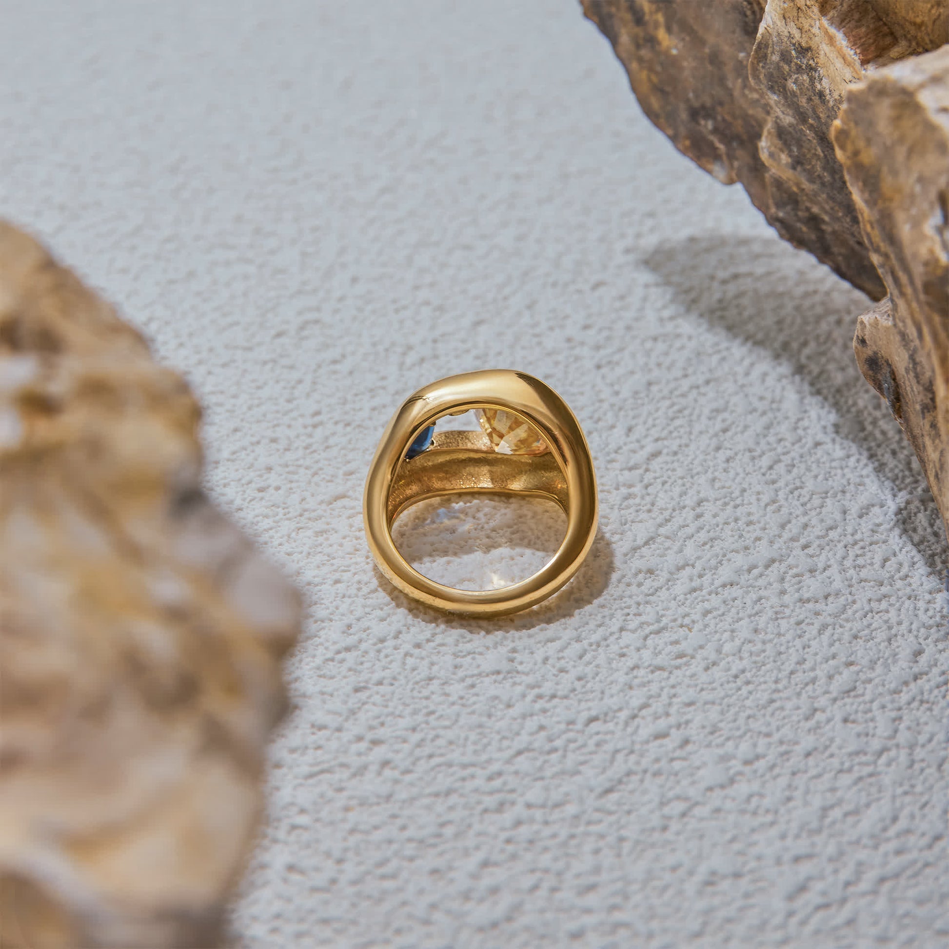 AURORA Crystal Ring - Gold - Additional View - Ohh Glam