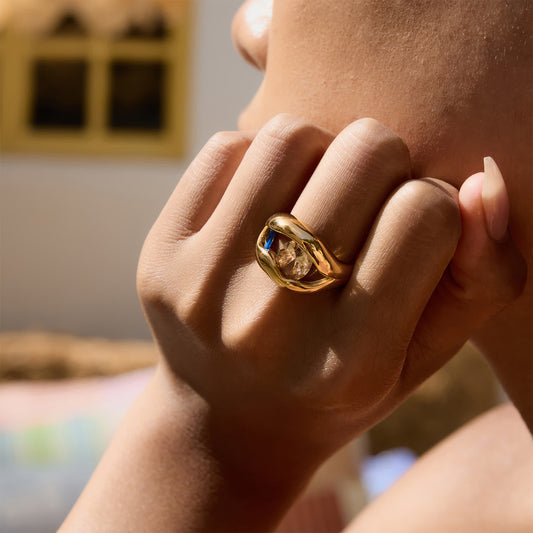 AURORA Crystal Ring - Ohh Glam