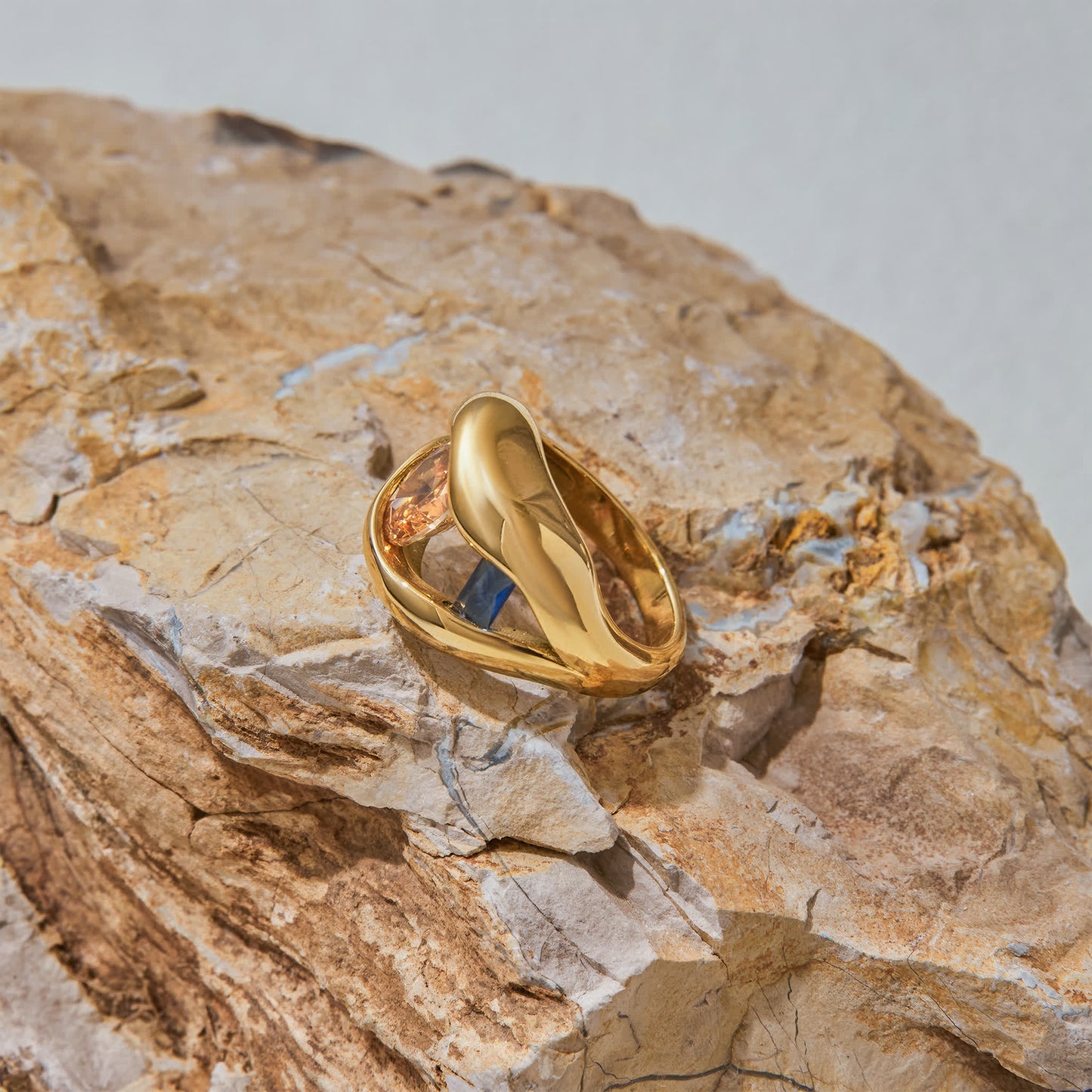 AURORA Crystal Ring - Gold - Additional View - Ohh Glam