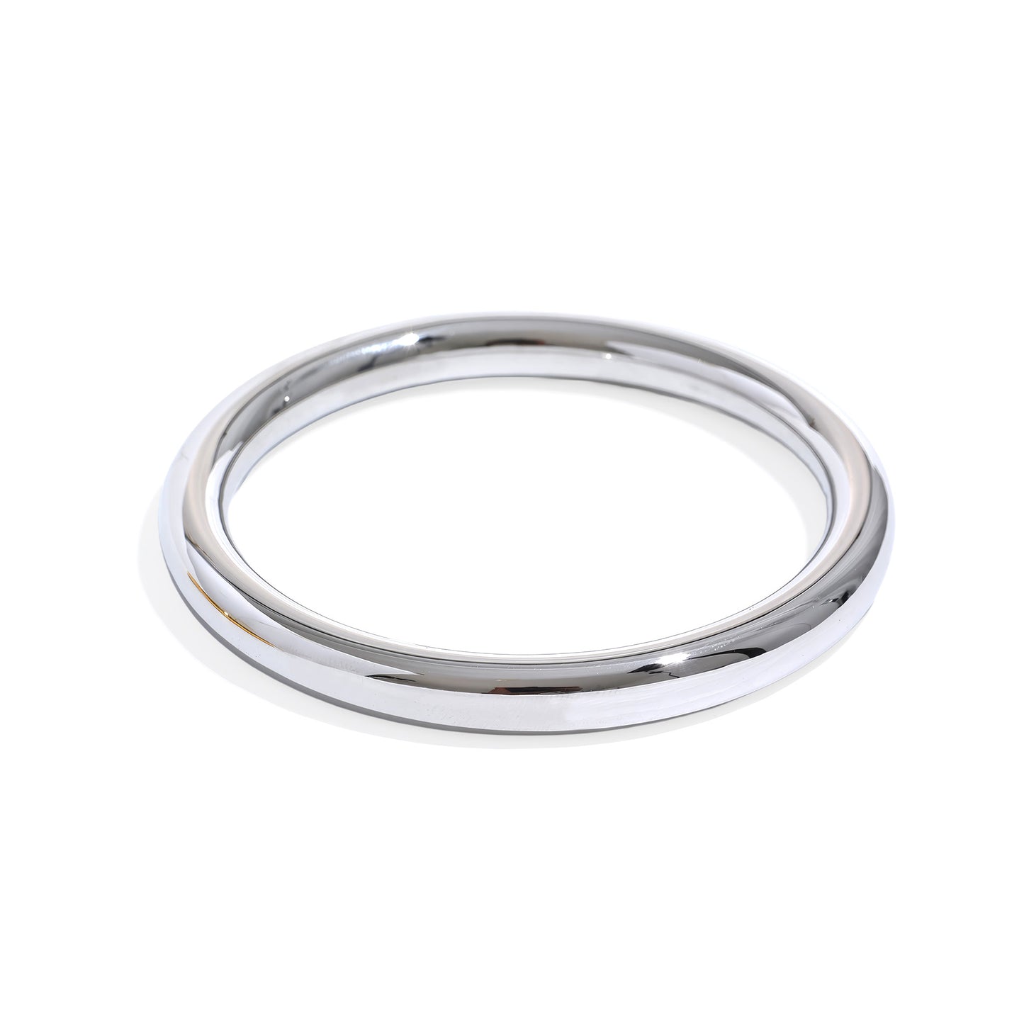 AURORA Tube Bangle - Gold - Angled View - Ohh Glam