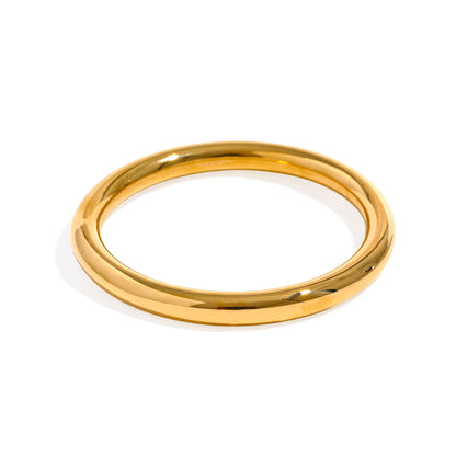 AURORA Tube Bangle - Gold - Front View - Ohh Glam