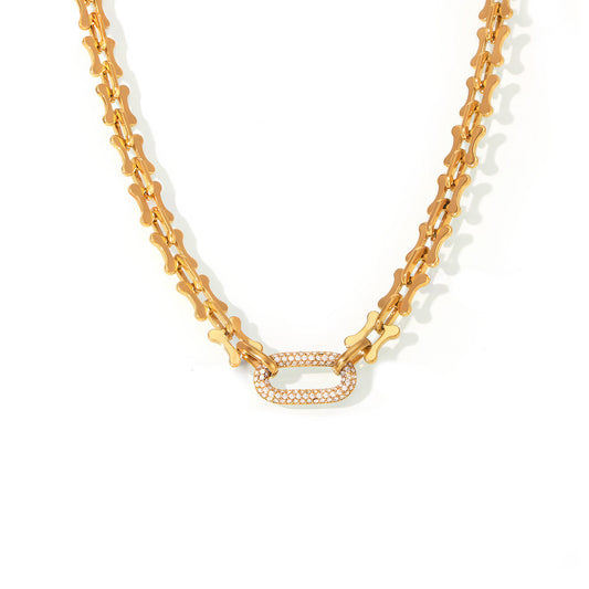 AVALON Crystal Link Necklace - Ohh Glam