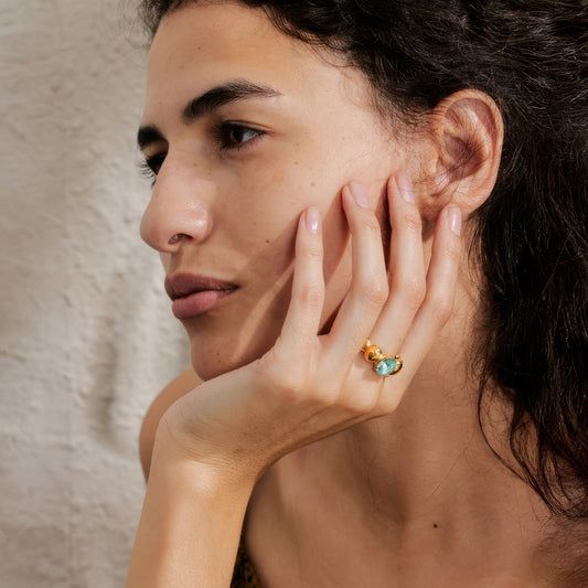 AZURE Solitaire Ring - Ohh Glam