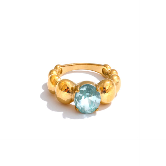 AZURE Solitaire Ring - Ohh Glam