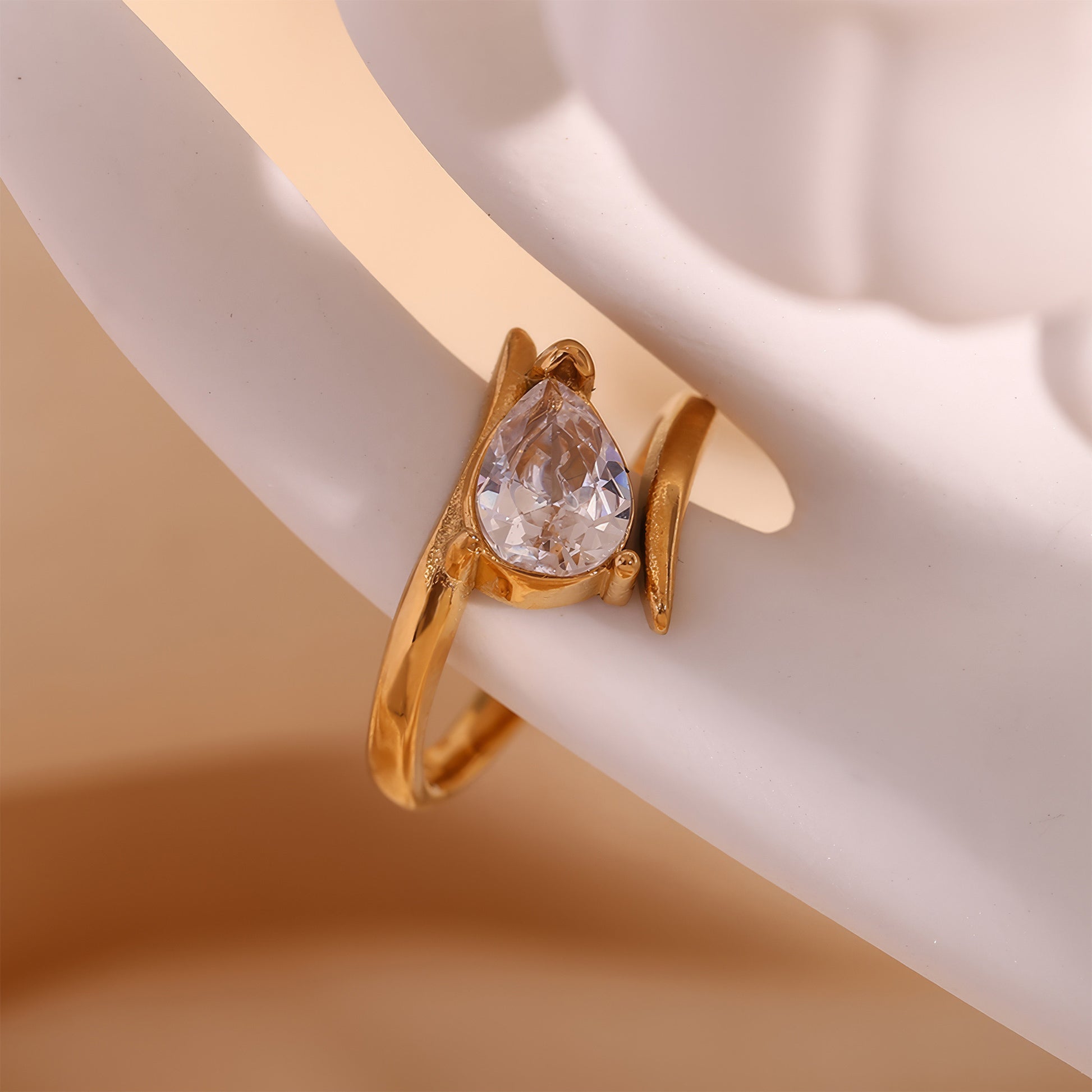 Angel Wing Ring - Gold - Additional View - Ohh Glam
