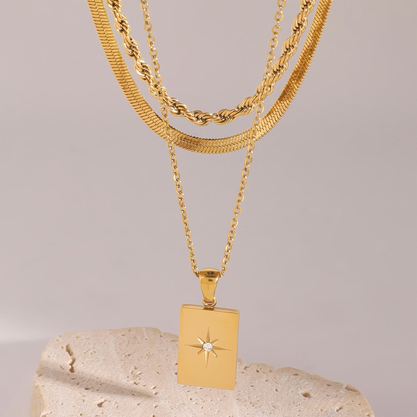 Astrid Starlight Layered Necklace - Gold - Additional View - Ohh Glam