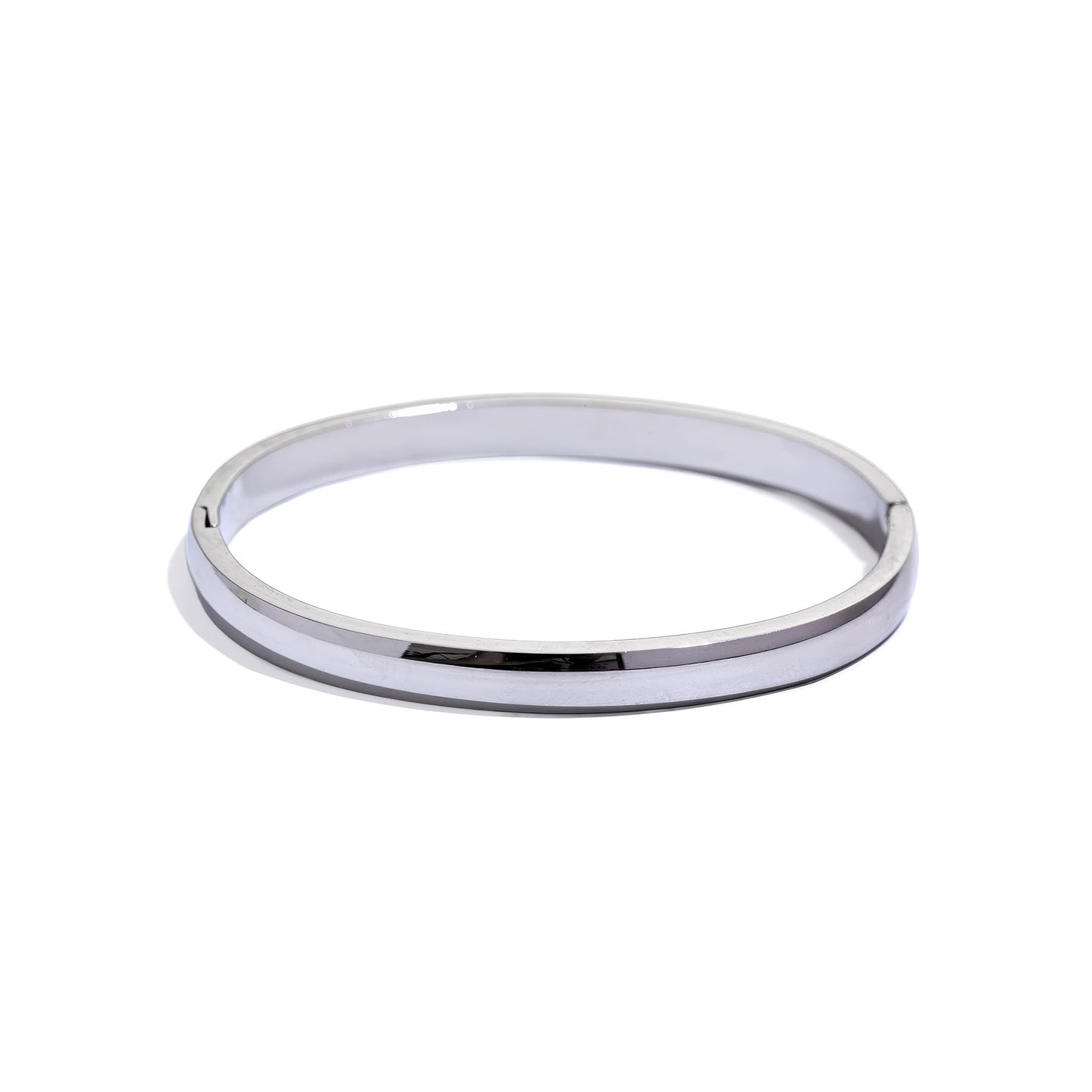 Aurelia Minimalist Bangle - Gold - Angled View - Ohh Glam