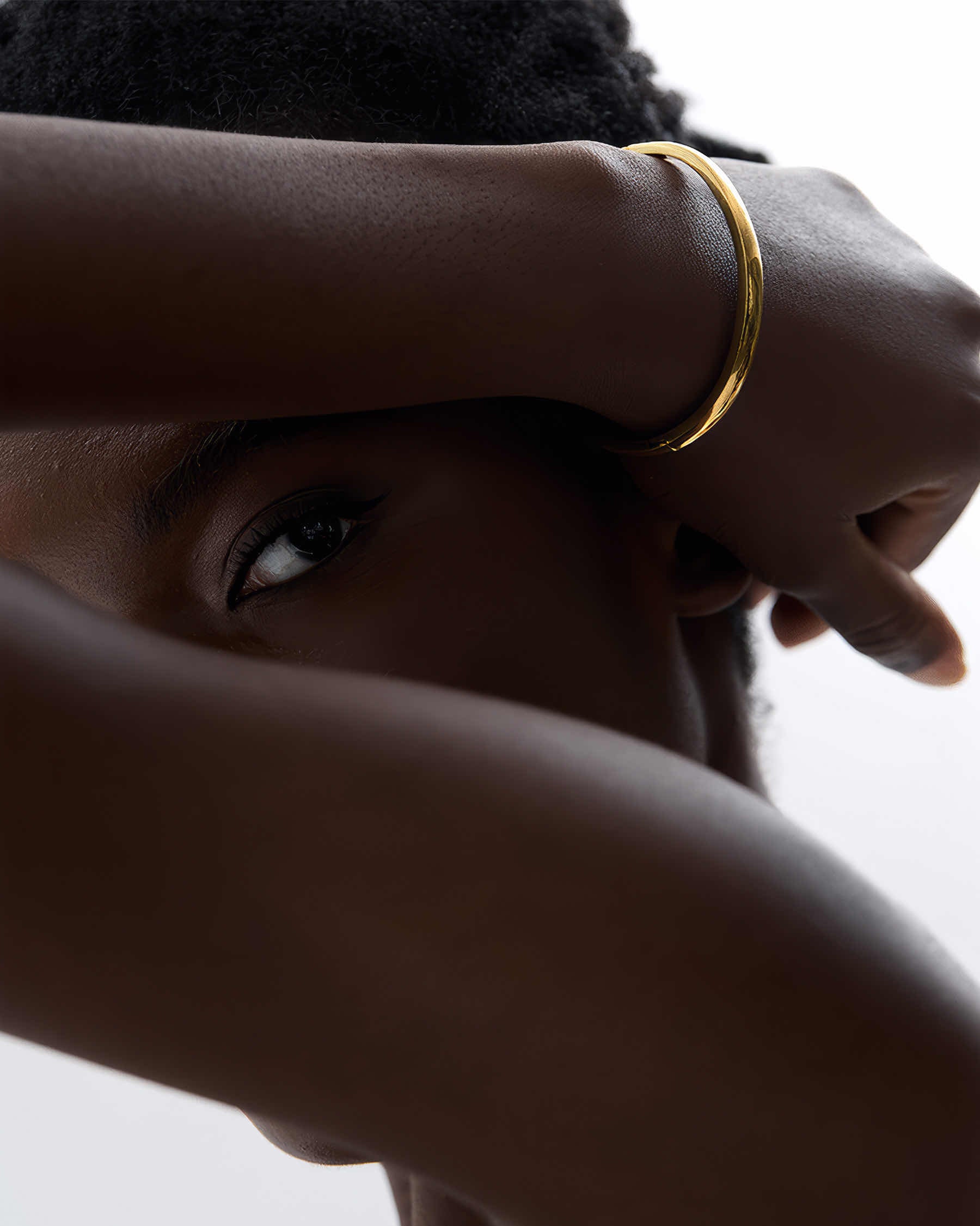 Aurelia Minimalist Bangle - Gold - Additional View - Ohh Glam