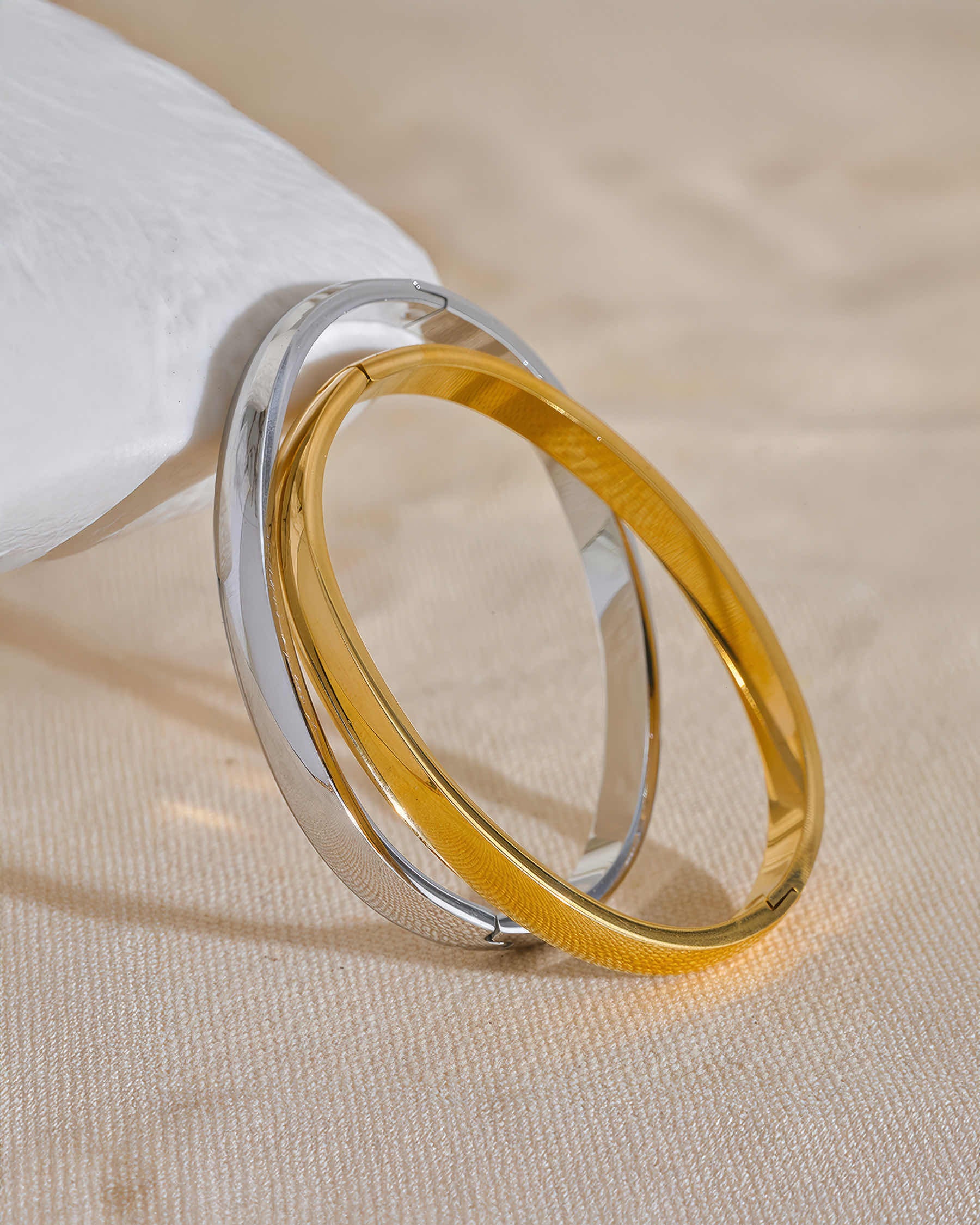Aurelia Minimalist Bangle - Gold - Additional View - Ohh Glam