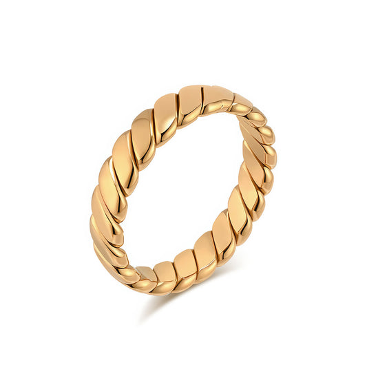 BRAID Chevron Band Ring - Ohh Glam