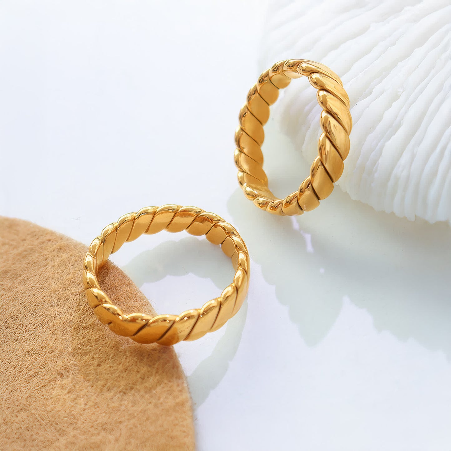 BRAID Chevron Band Ring - Silver - Additional View - Ohh Glam