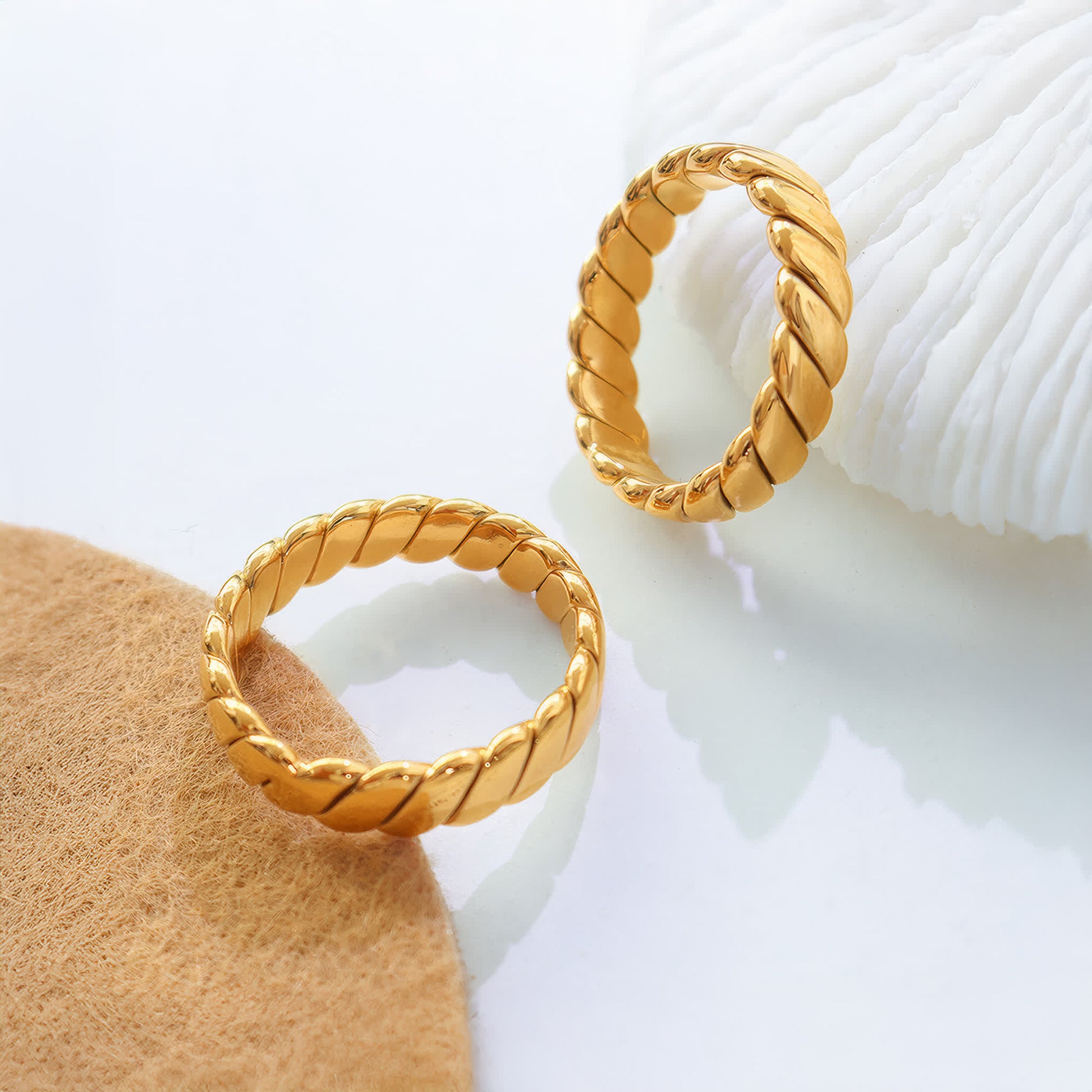 BRAID Chevron Band Ring - Silver - Additional View - Ohh Glam