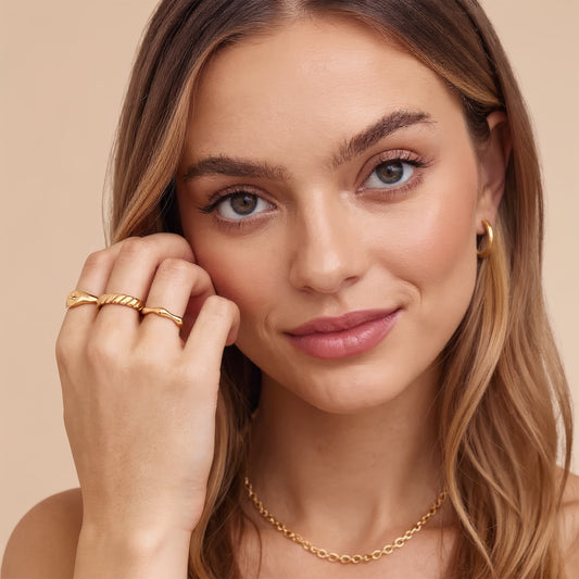 BRAID Chevron Band Ring - Ohh Glam