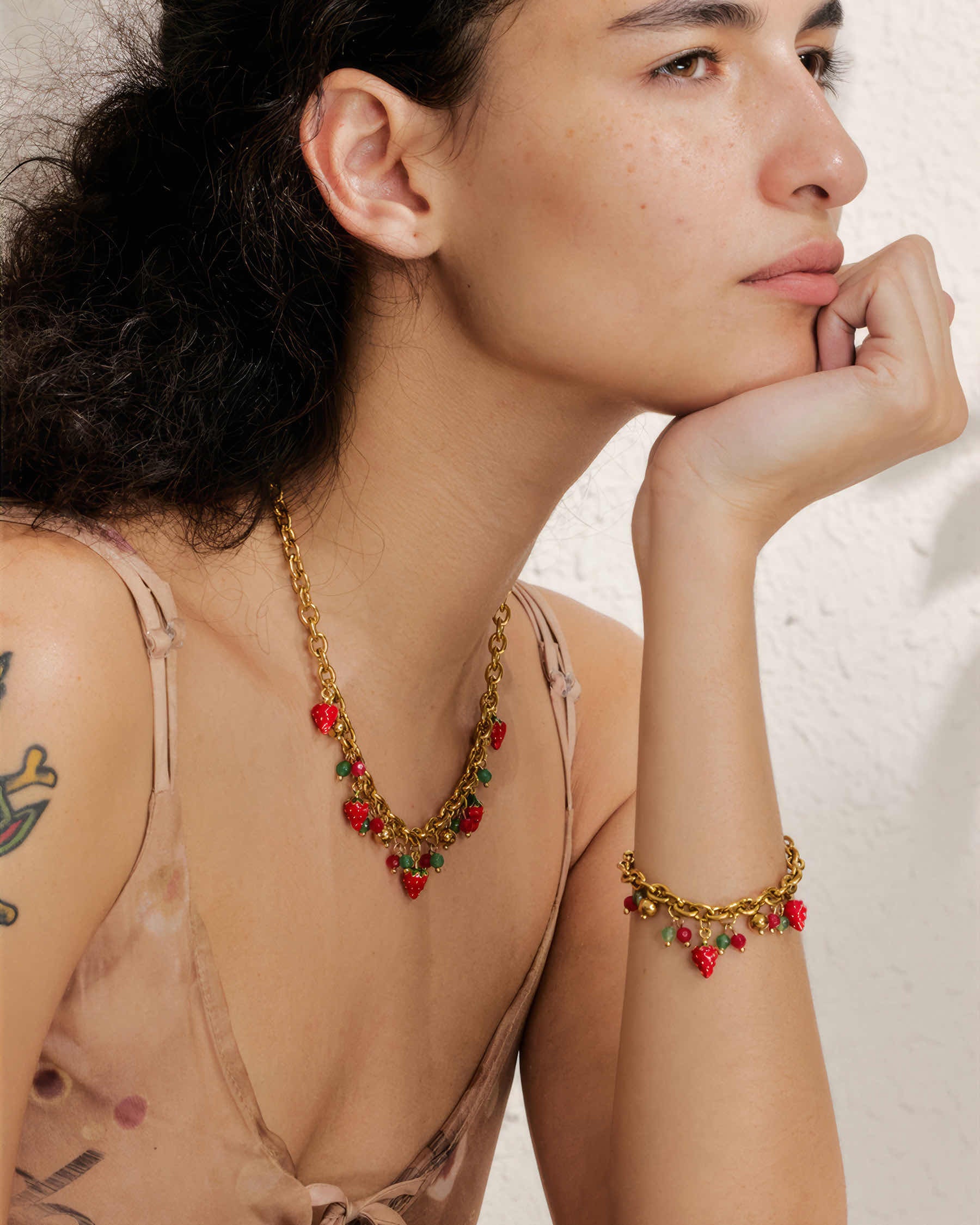 Berry Charm Necklace - 316L Stainless Steel - Detail View - Ohh Glam
