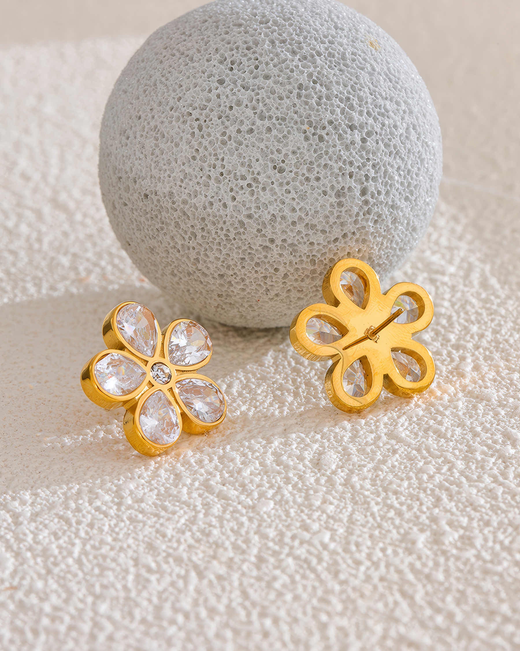 Blossom Studs - Back View - Ohh Glam