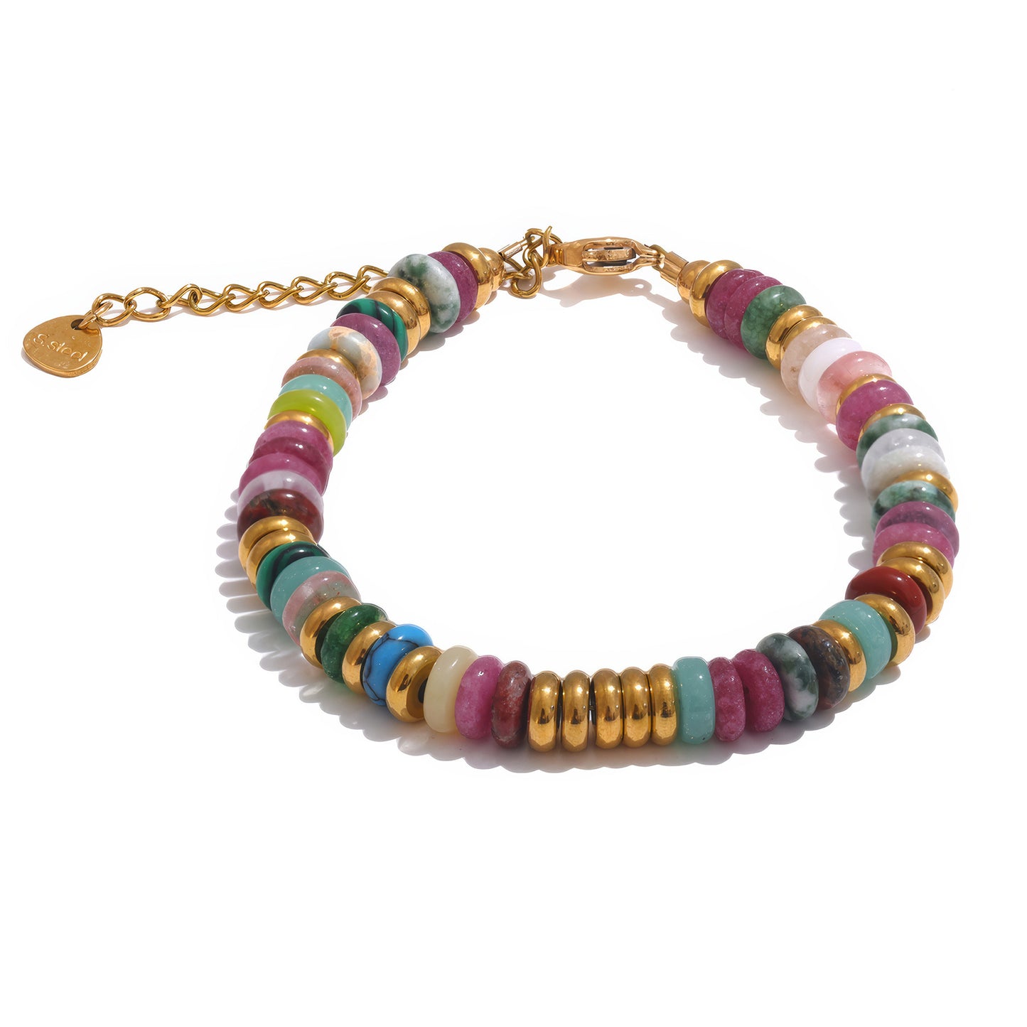 Boho Stone Bracelet - 316L Stainless Steel - Additional View - Ohh Glam