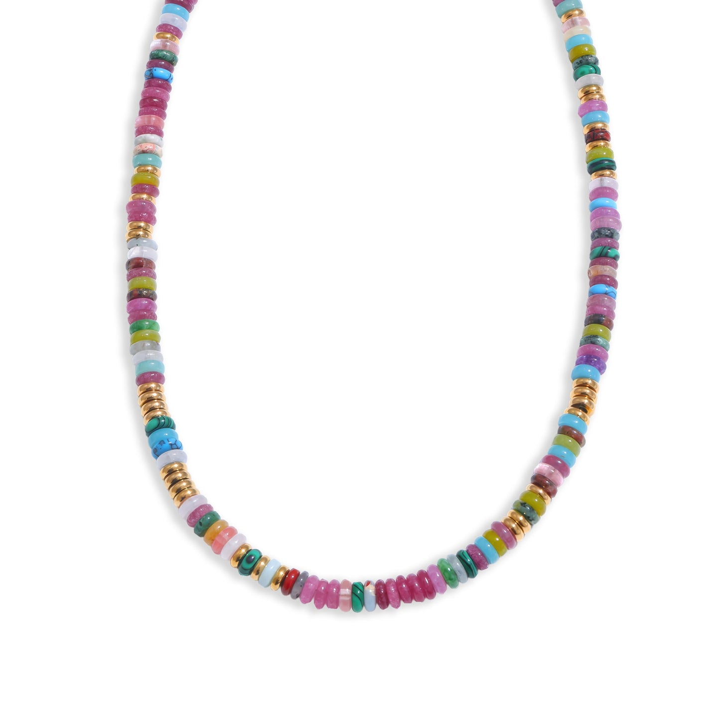 Boho Stone Necklace - 316L Stainless Steel - Additional View - Ohh Glam
