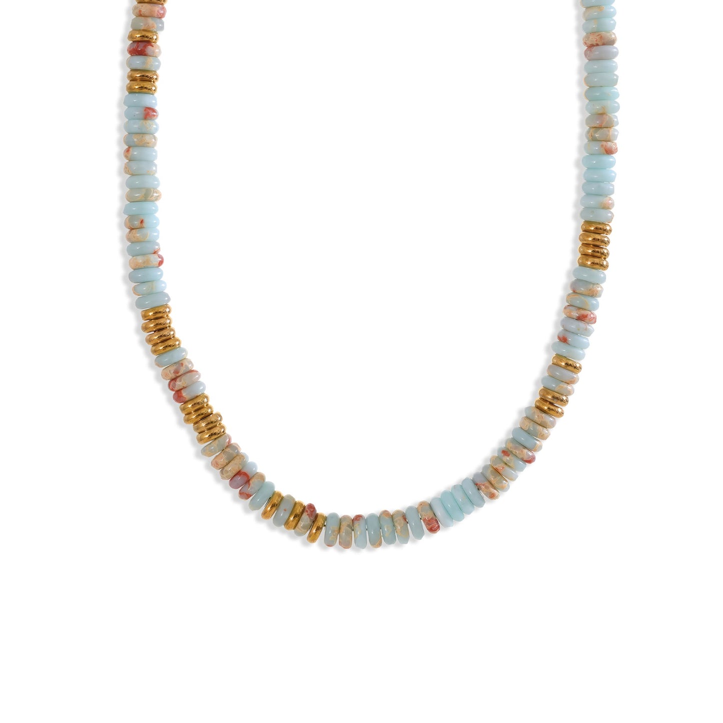 Boho Stone Necklace - 316L Stainless Steel - Front View - Ohh Glam