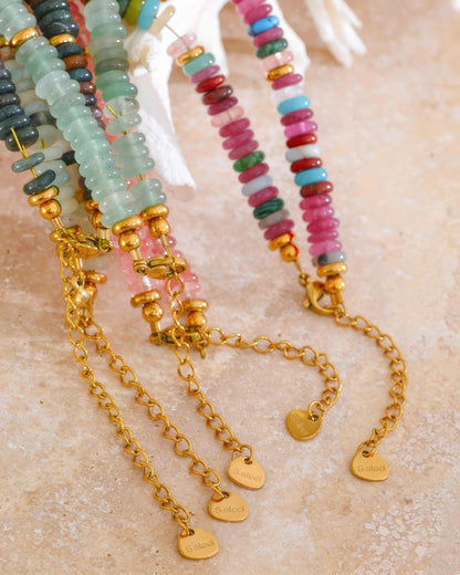 Boho Stone Necklace - 316L Stainless Steel - Additional View - Ohh Glam