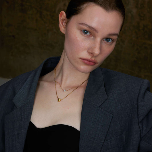 Layered Pearl & Heart Necklace - Ohh Glam