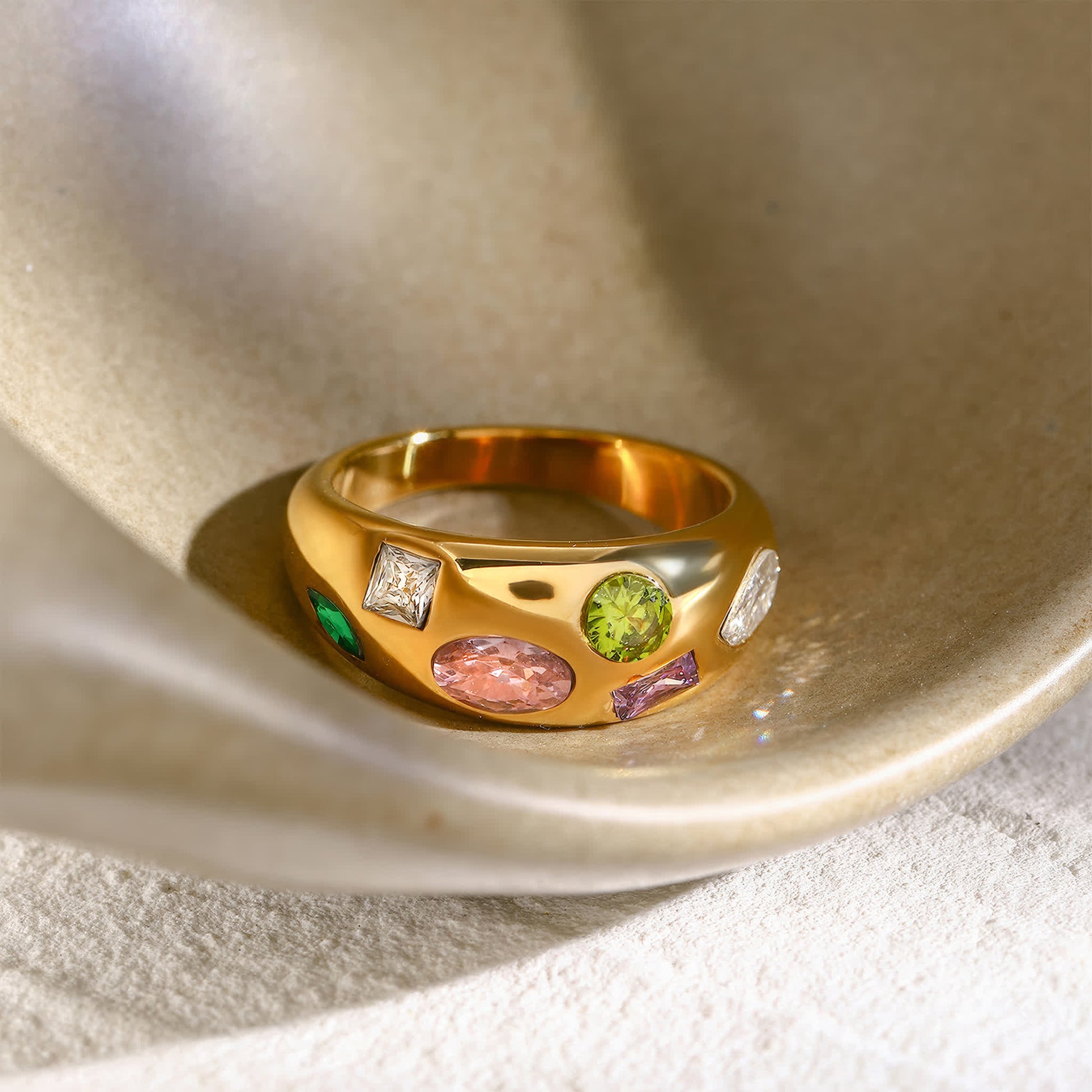 CANDY Dome Ring - Gold - Additional View - Ohh Glam