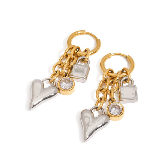 CHARM Lock Huggie Earrings - Ohh Glam