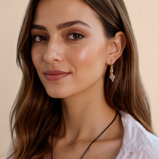 CHARM Lock Huggie Earrings - Ohh Glam