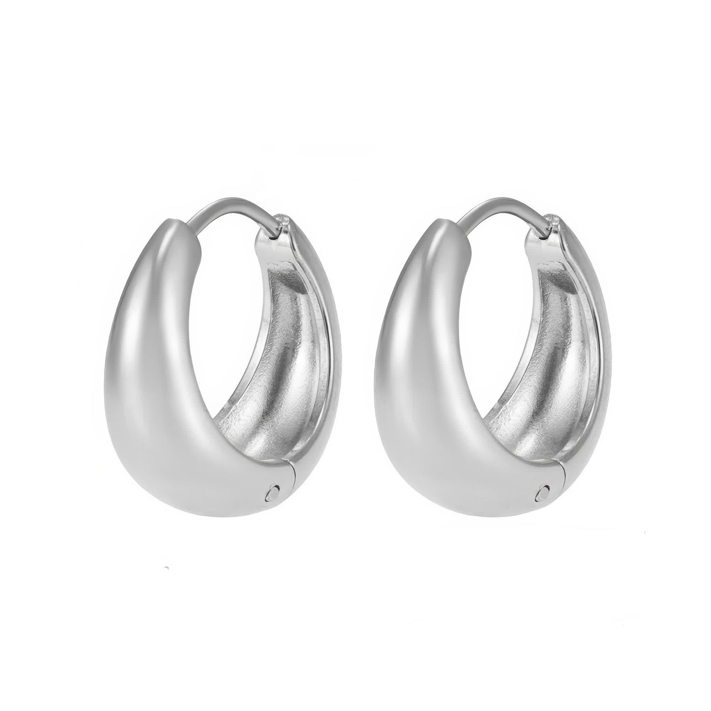 COCO Chunky Huggie Earrings - Gold - Additional View - Ohh Glam