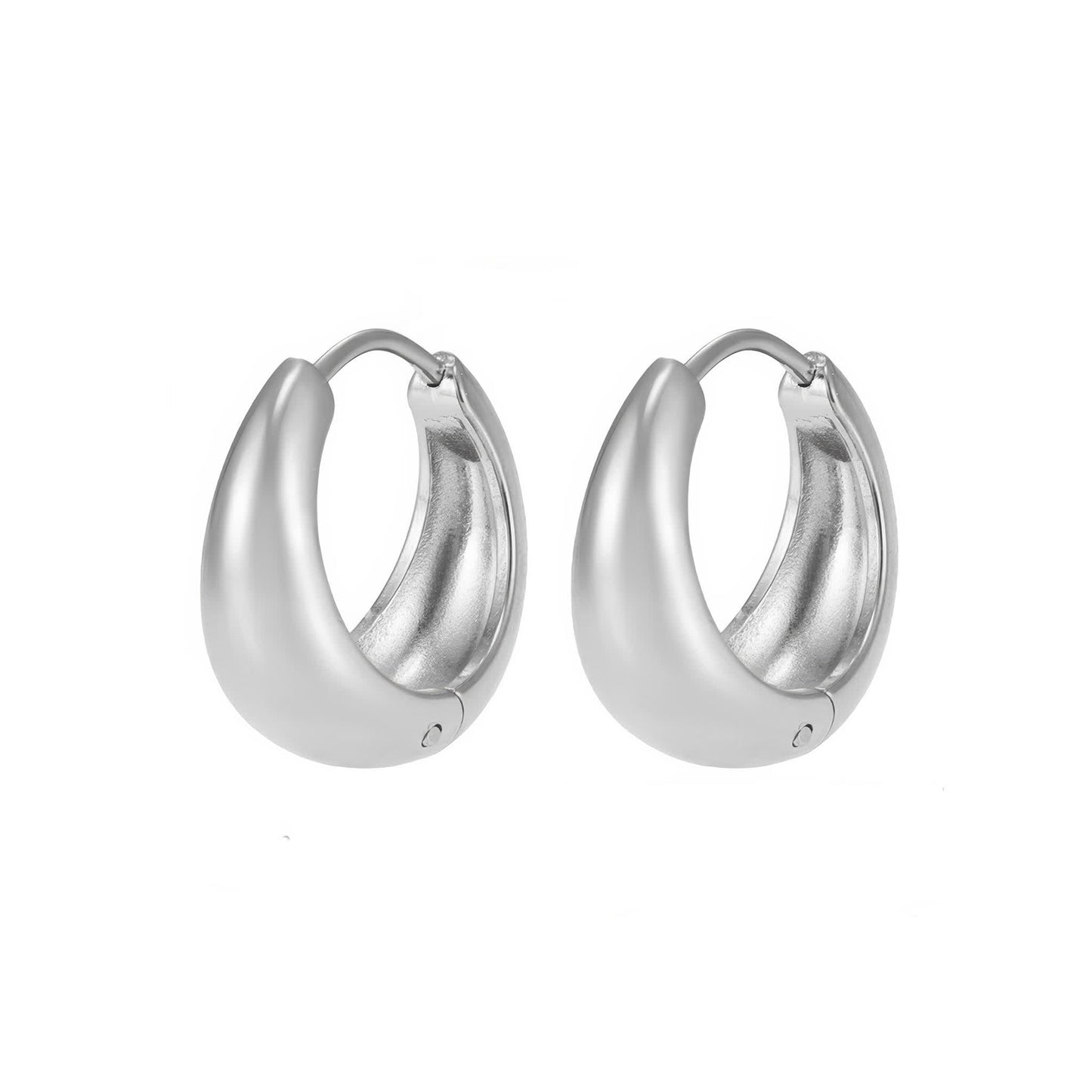 COCO Chunky Huggie Earrings - Gold - Additional View - Ohh Glam