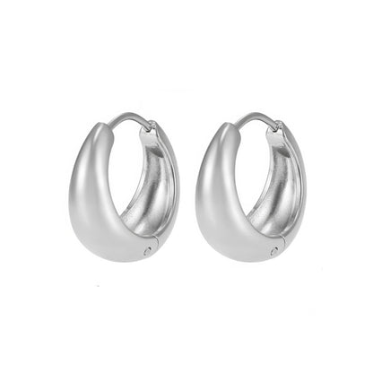 COCO Chunky Huggie Earrings - Gold - Additional View - Ohh Glam
