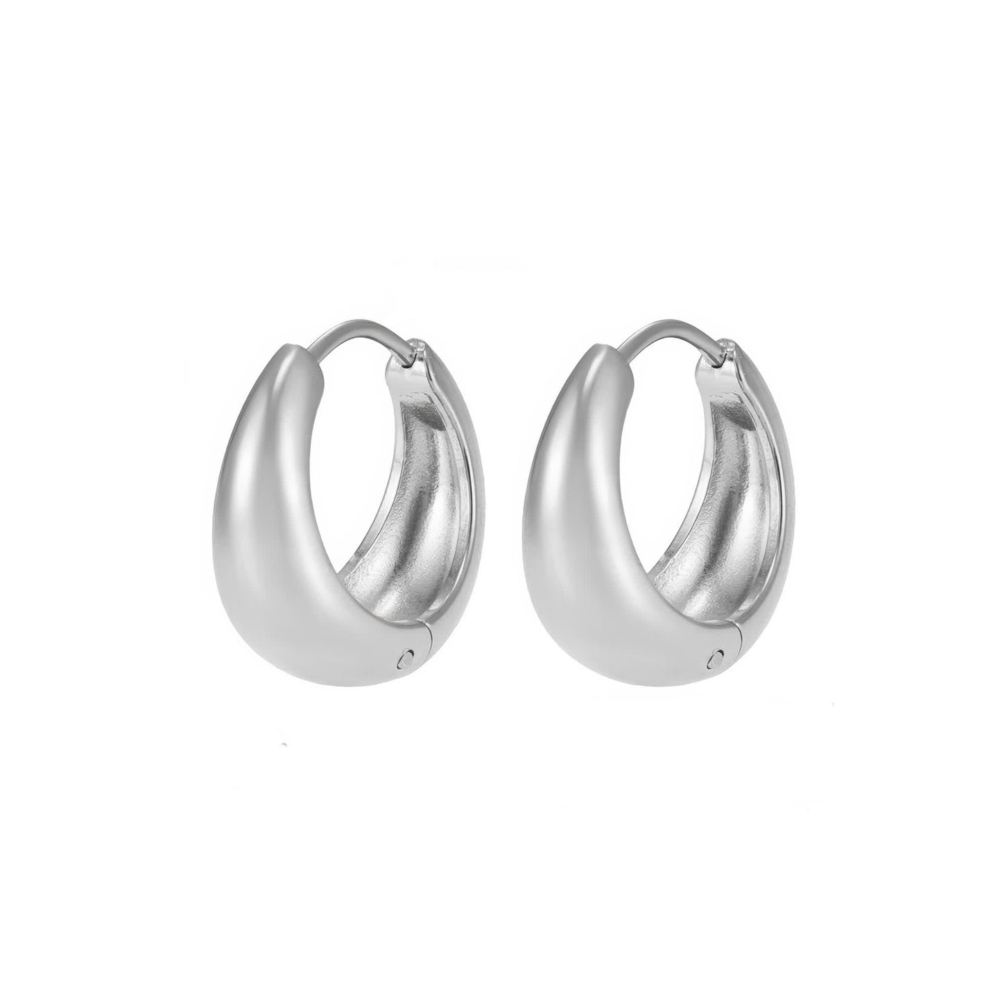 COCO Chunky Huggie Earrings - Gold - Additional View - Ohh Glam