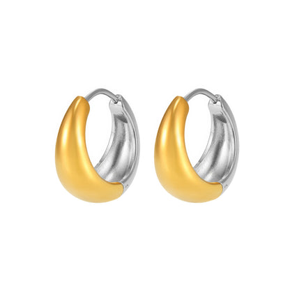 COCO Chunky Huggie Earrings - Gold - Additional View - Ohh Glam