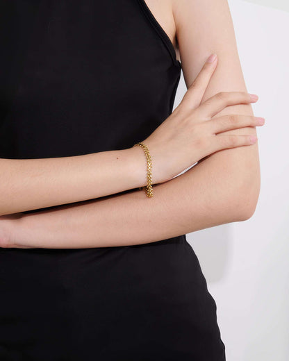 LAUREL Leaf Chain Bracelet - Gold - Additional View - Ohh Glam