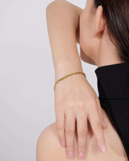 LAUREL Leaf Chain Bracelet - Ohh Glam
