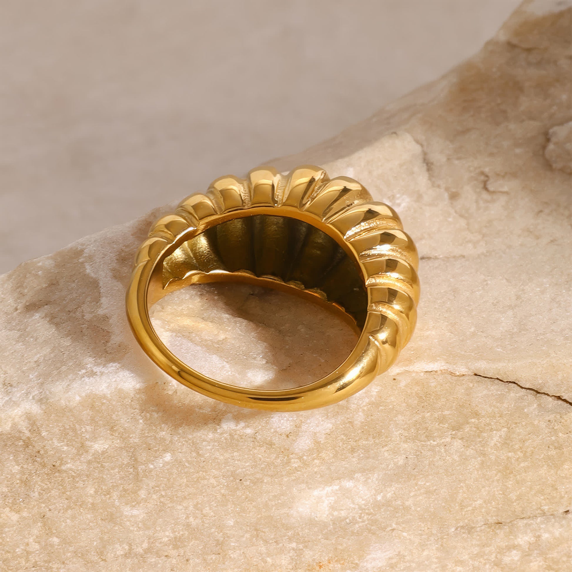 CROISSANT Dome Ring - Gold - Additional View - Ohh Glam