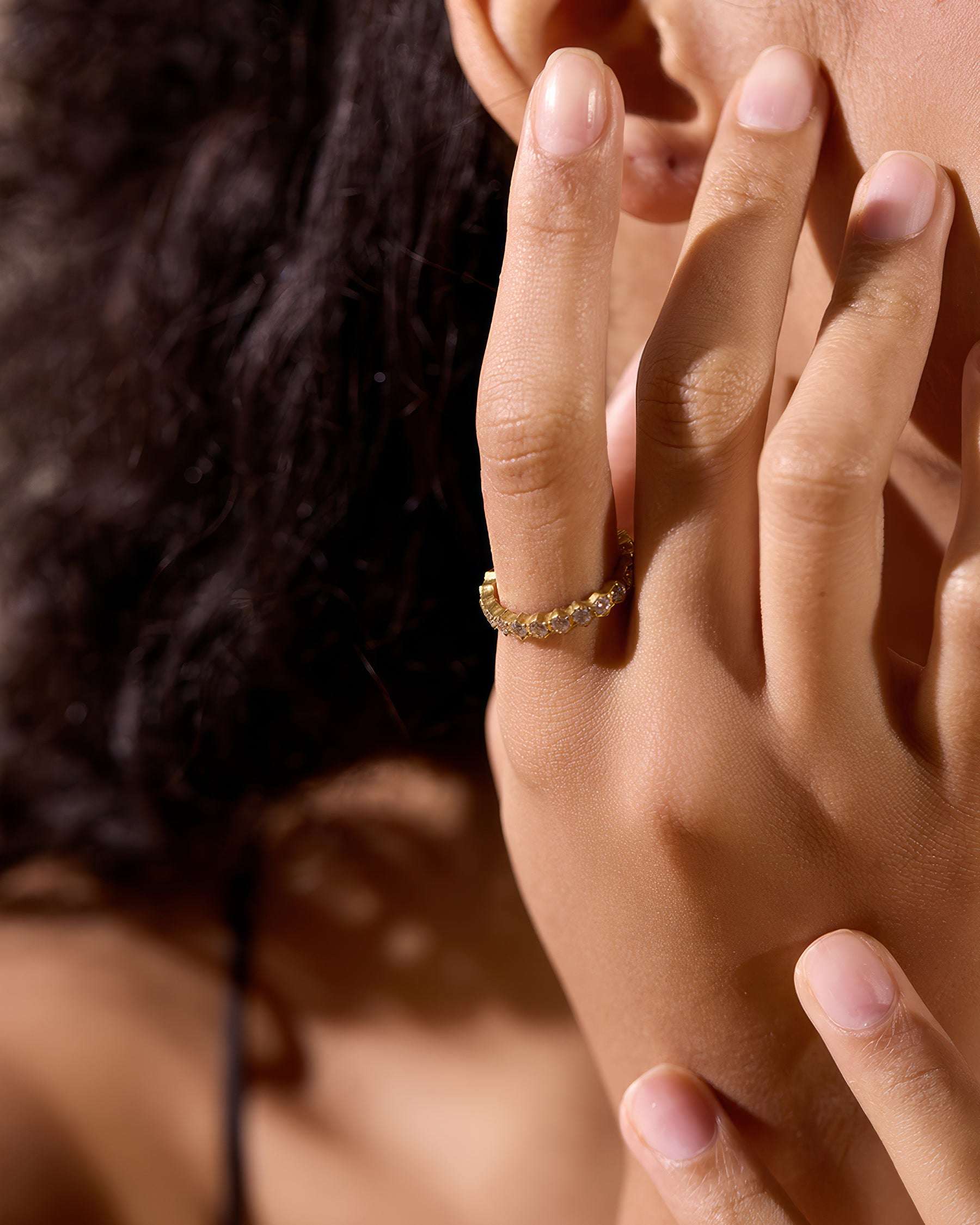 CROWN Crystal Eternity Ring - Gold - Additional View - Ohh Glam
