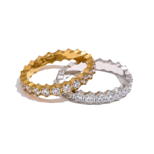 CROWN Crystal Eternity Ring - Ohh Glam