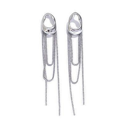 Cascade Chain Drop Earrings - Gold - Additional View - Ohh Glam