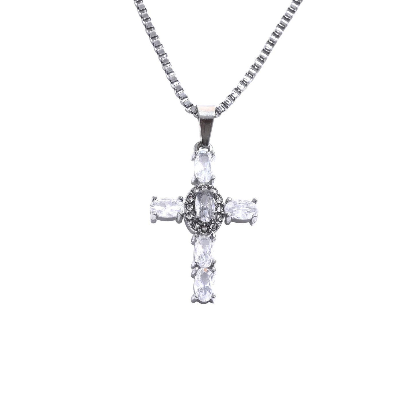 CELESTIAL Prism Cross Necklace - Gold - Additional View - Ohh Glam