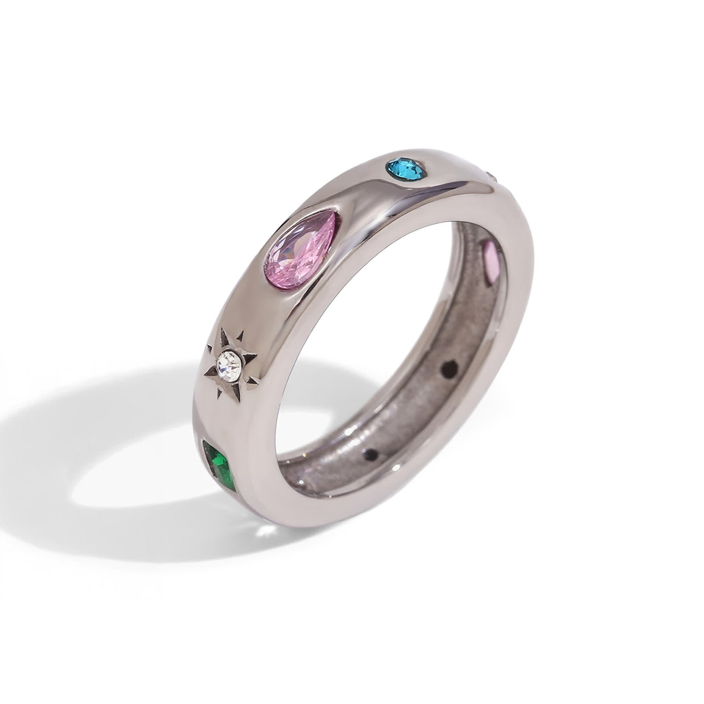 Celestial Multi-Gem Ring - Gold - Additional View - Ohh Glam