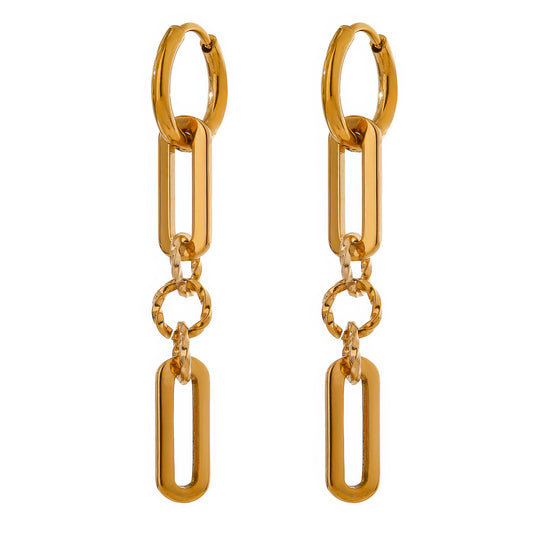 Chain Link Drop Earrings - Ohh Glam