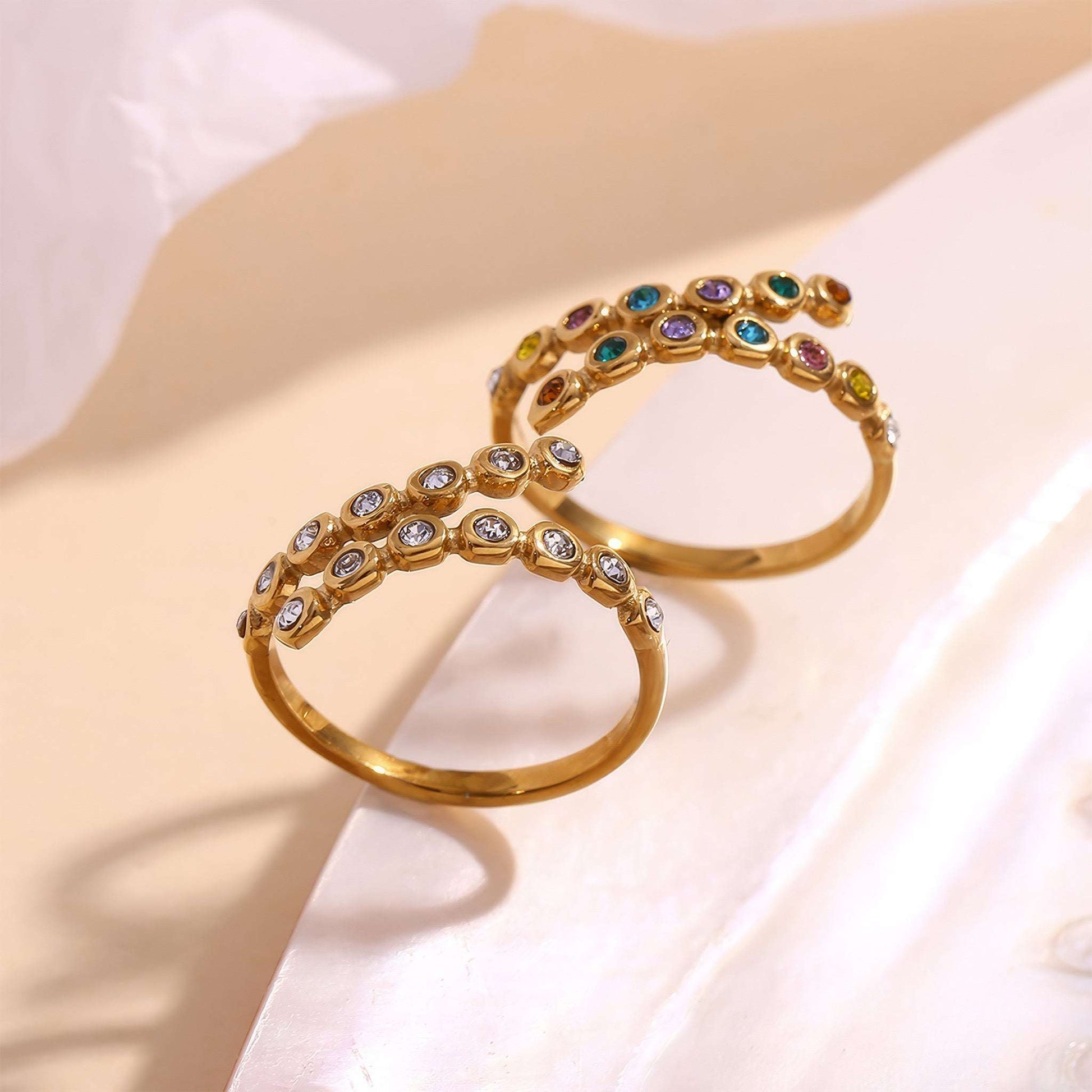 Crossing Paths Ring - Gold - Detail View - Ohh Glam