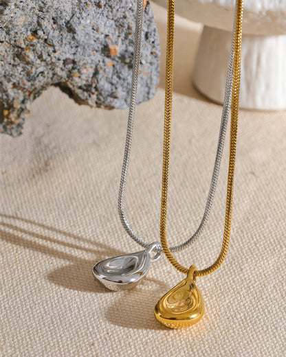 DROPLET Modern Pendant Necklace - Gold - Additional View - Ohh Glam