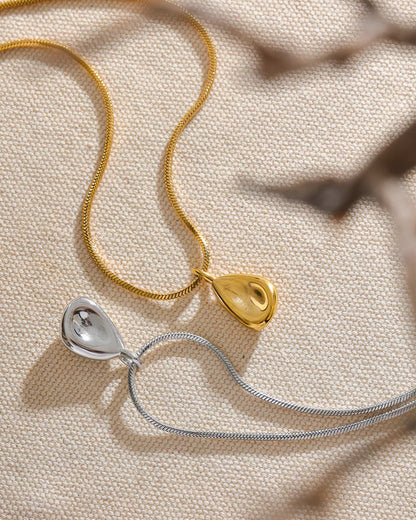 DROPLET Modern Pendant Necklace - Gold - Additional View - Ohh Glam