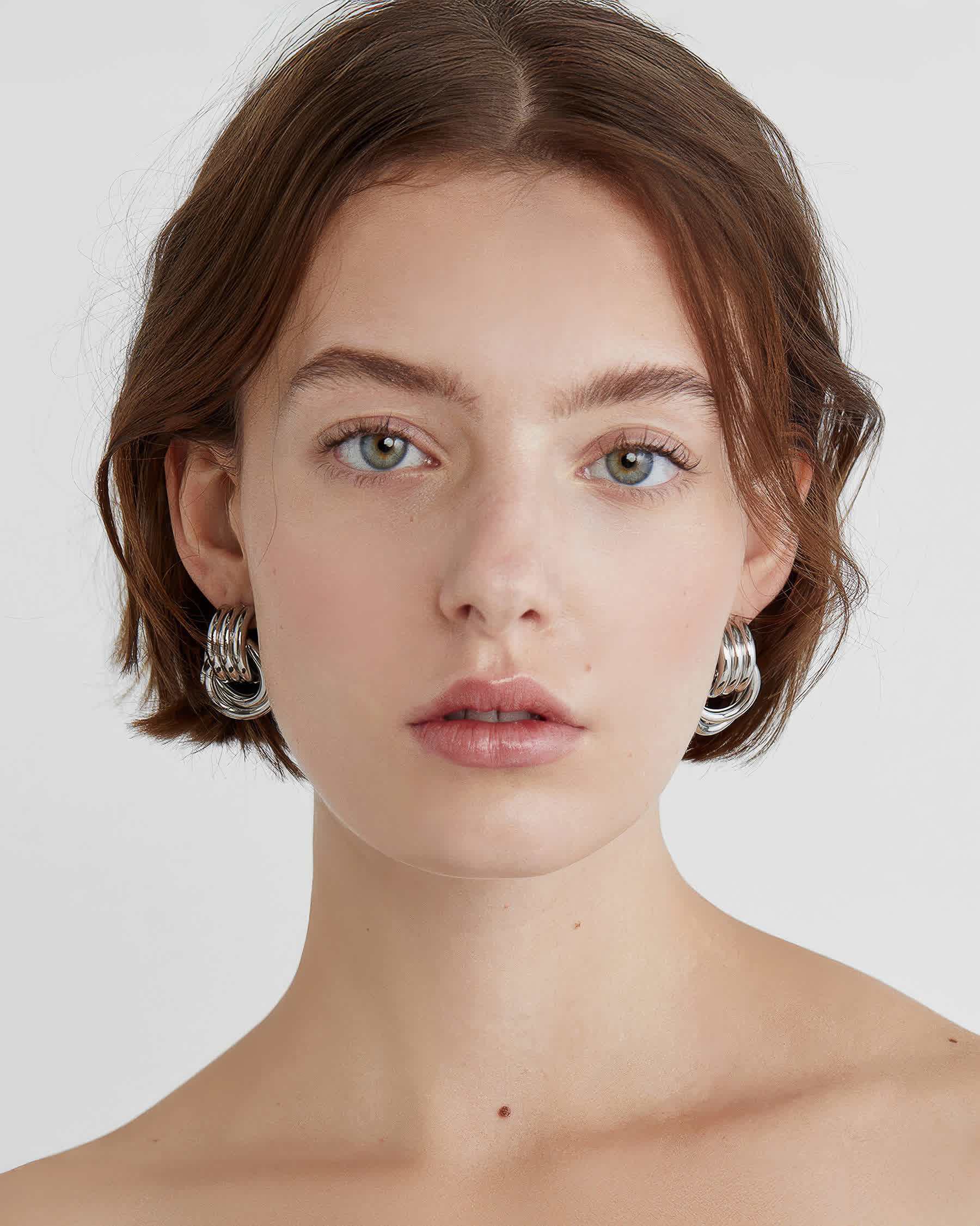 ECLIPSE Spiral Statement Earrings - Gold - Additional View - Ohh Glam